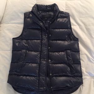 EUC J Crew navy down vest